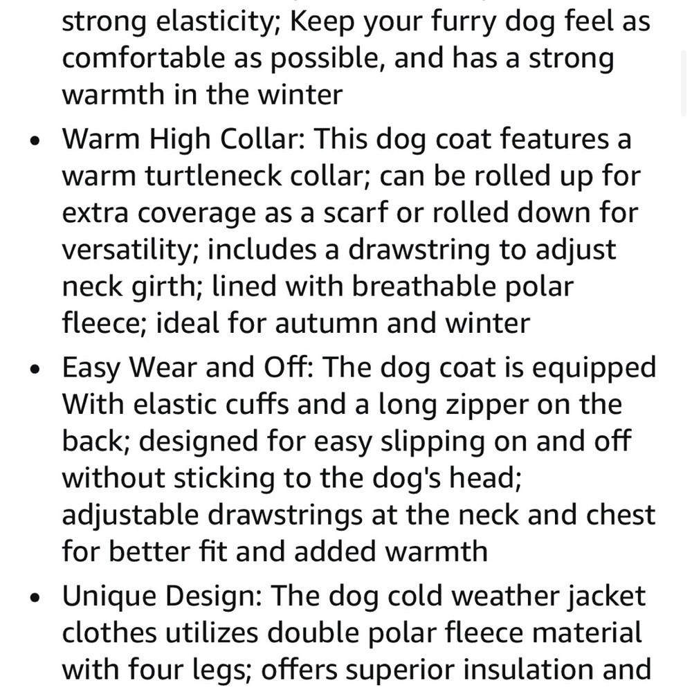 Polar fleece full body jacket for dog - Picture 5 of 7